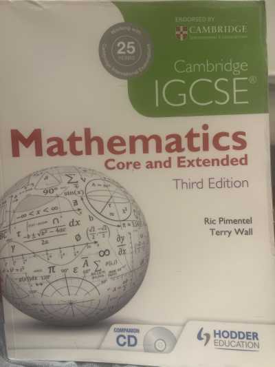 Cambridge IGCSE Mathematics Core and Extended Third Edition