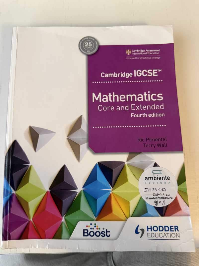 Cambridge IGCSE Mathematics Core and Extended 4th Edition