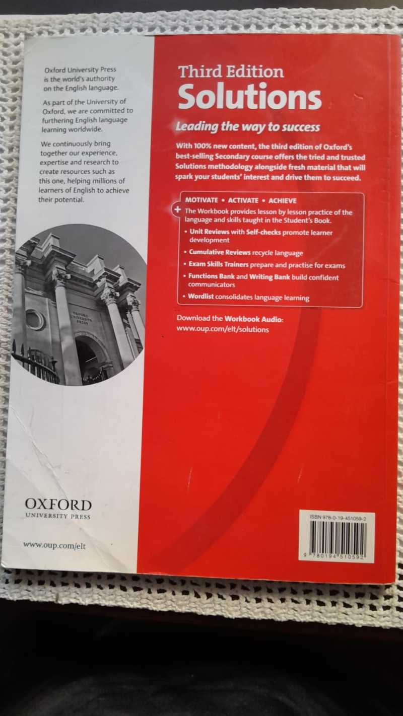 Foto 2 de Solutions Pre Intermediate Wb - Third Edition * Oxford